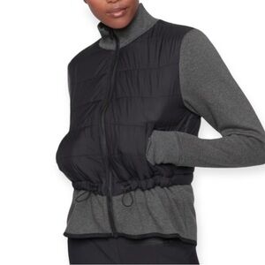 ATHLETA Fjord Hybrid Primaloft Jacket Full Zip XS Black Gray